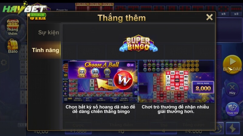 Hướng dẫn các bước tham gia Super Bingo HayBet Hướng dẫn các bước tham gia Super Bingo HayBet